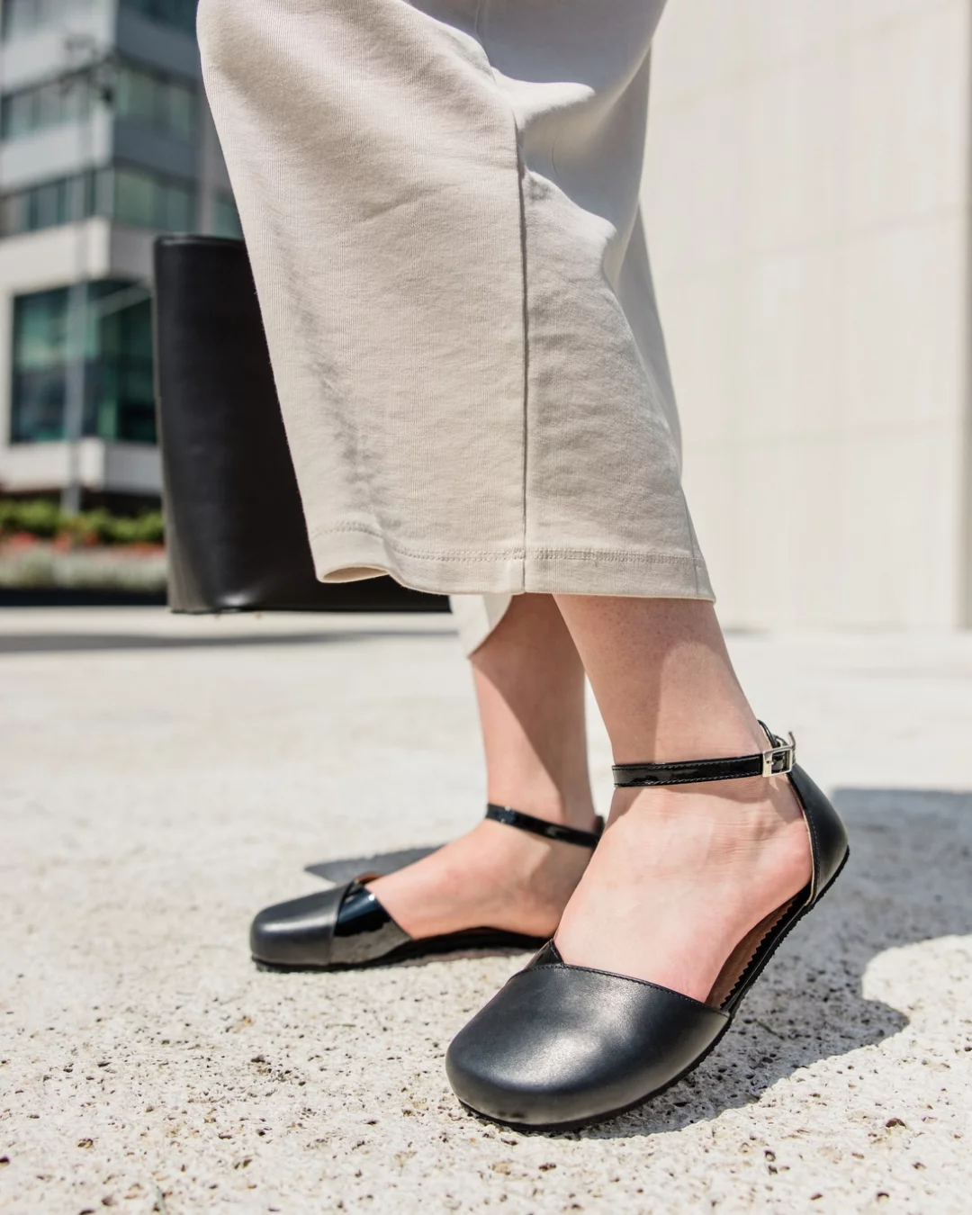 Black and silver flats on sale