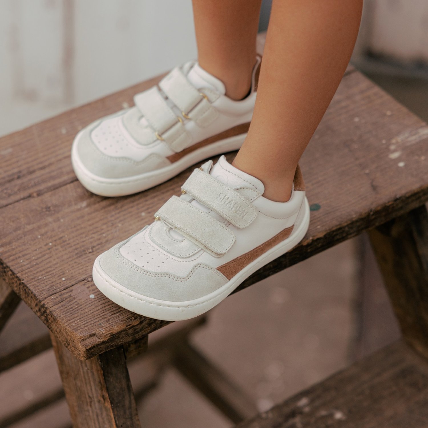 Detské barefoot tenisky RE:WIND Mini, Beige