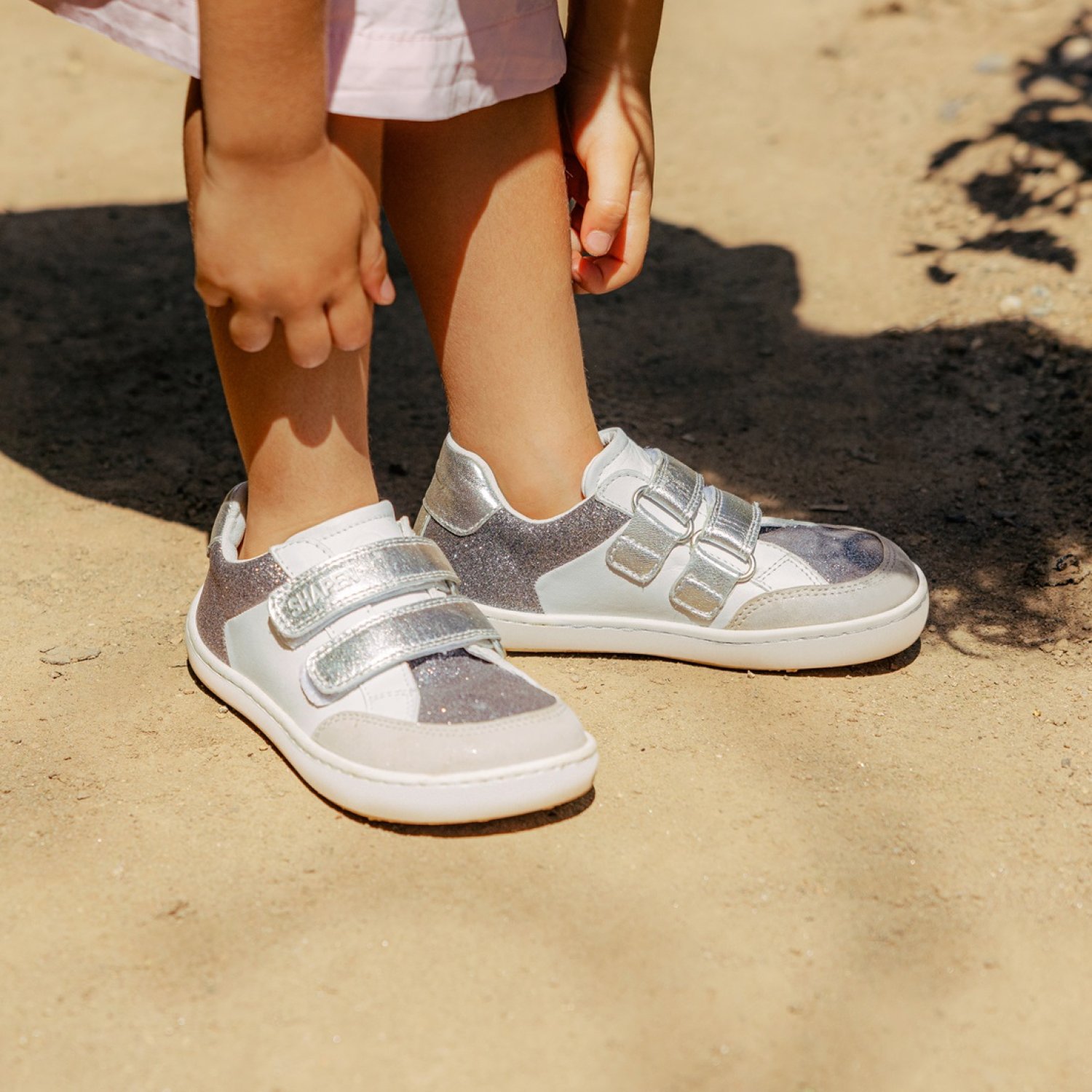Detské barefoot tenisky CHARM Mini Silver