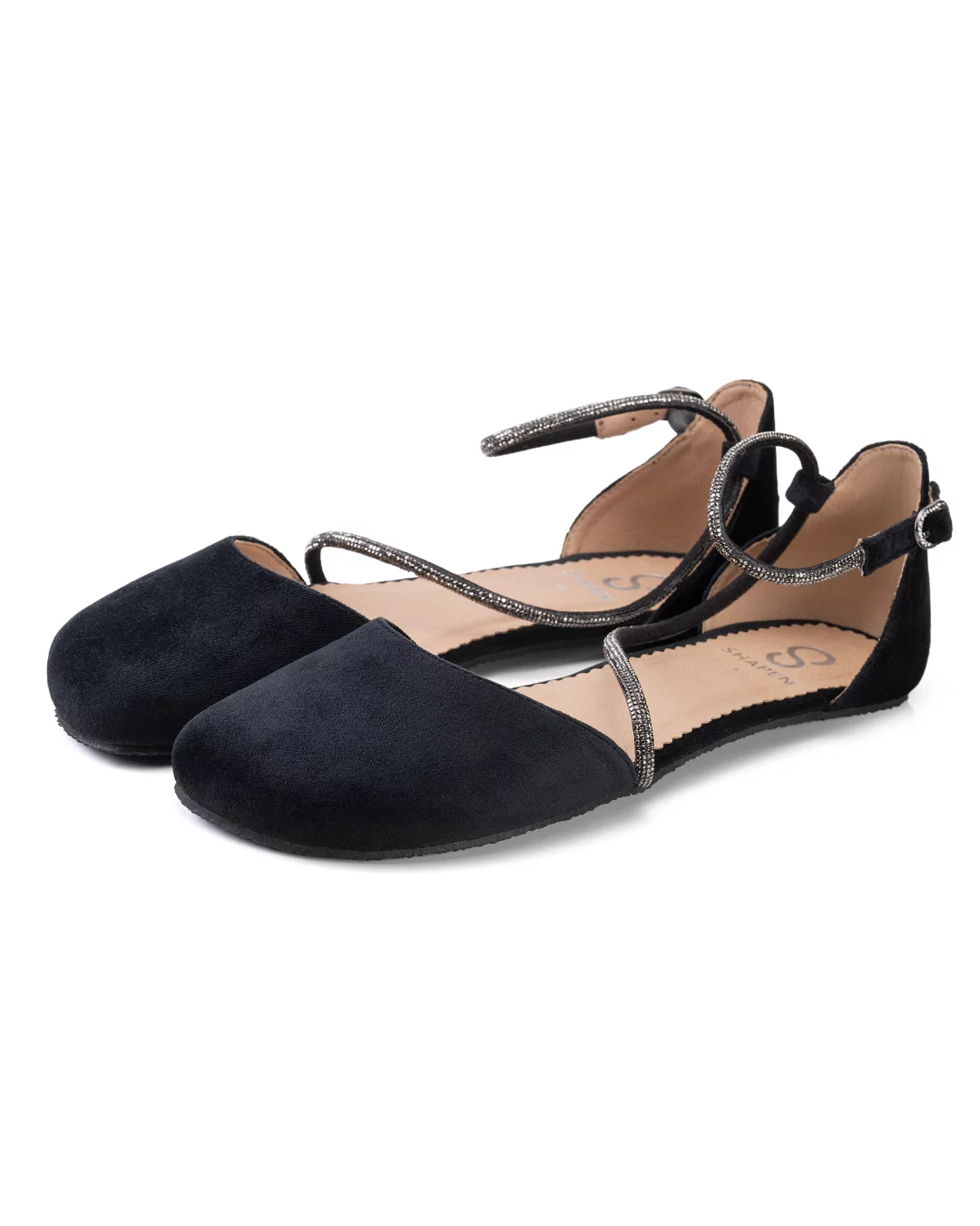 Barefoot sandály ORCHID GLAMOUR Black Velvet