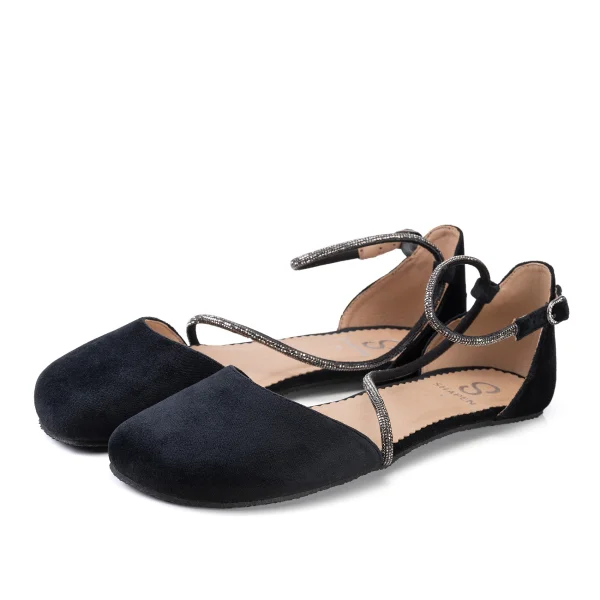 ORCHID GLAMOUR Sandały barefoot Black Velvet