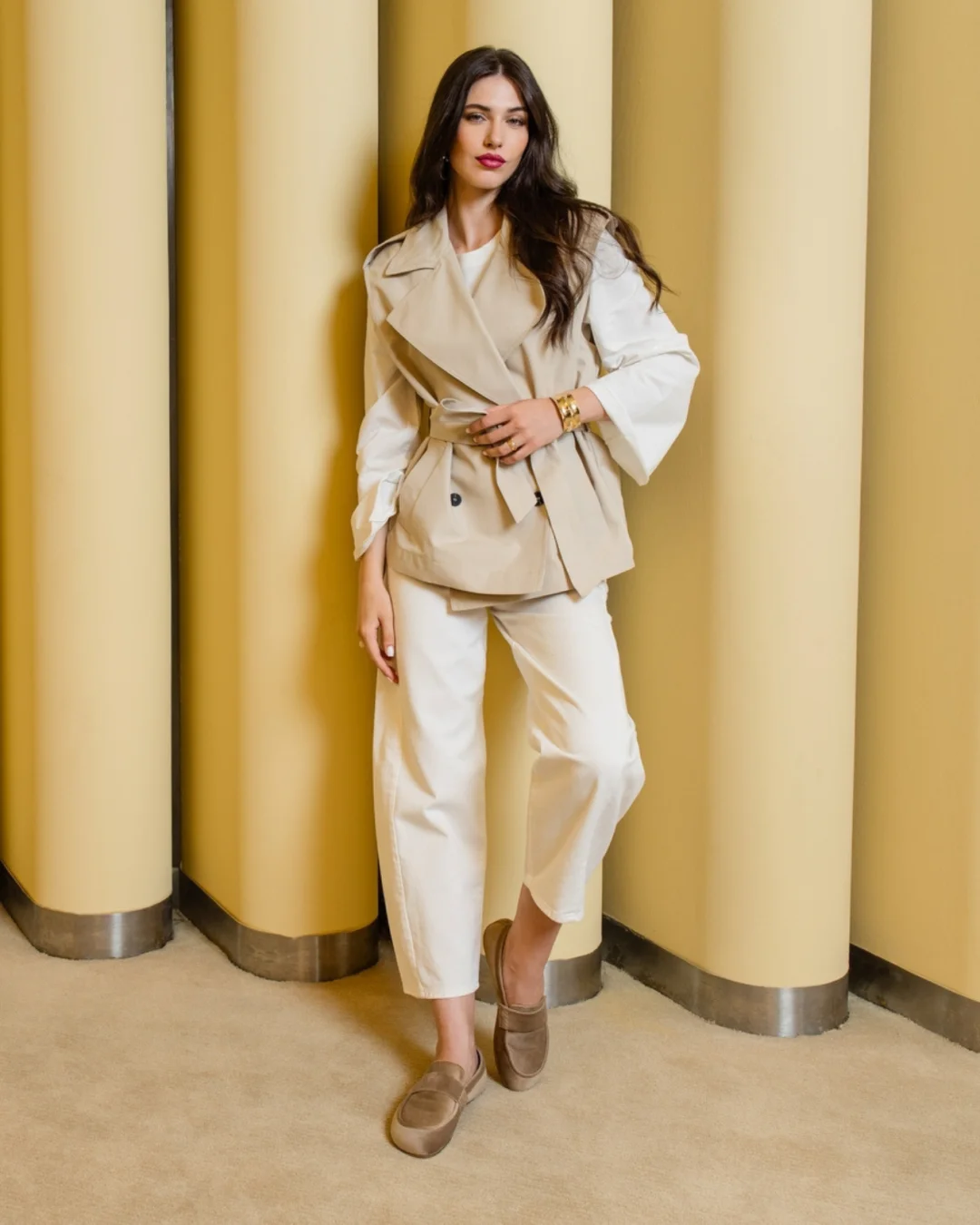 ELYSEE Barfuß-Loafer Beige