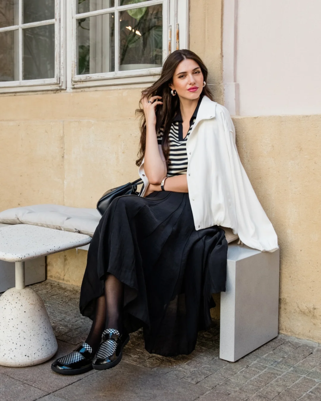 SHEEN barefoot loafers Black & Silver